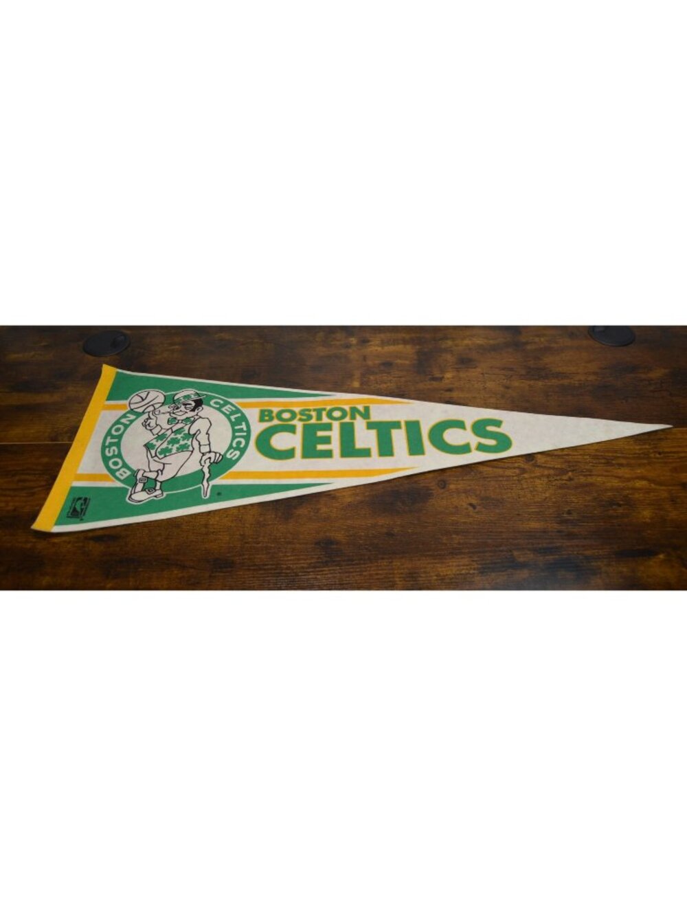 Vintage Boston Celtics Felt Pennant With Shamrock Logo - Official NBA Product